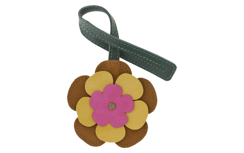Yellow Multi Daisy Bag Charm, , large